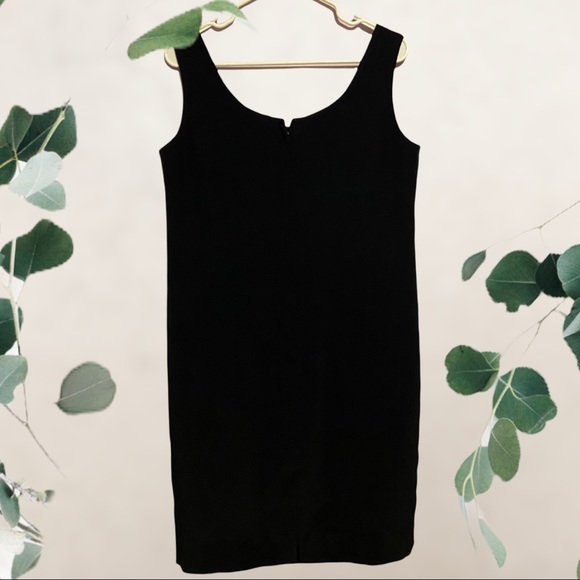 Neiman Marcus Sleeveless Black Sheath Work Dress - Picture 2 of 5